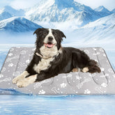 MH MYLUNE HOME upgrade cooling mat 44x32 on floor with pet delivers cooling comfort