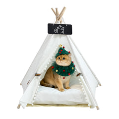 MHL.CXG pet tent in canvas shows durable construction for indoor and outdoor use.