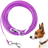 Mi Metty tie out cable 50ft coil shows durable construction for secure yard containment.