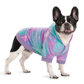 Miaododo camo dog hoodie front view showing warm fleece and stylish camo print for small dogs