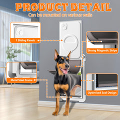 MIAOTONG dog door steel frame with lock demonstrates durable construction for all-weather use