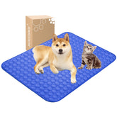 MICROCOSMOS Summer Cooling Mat dark blue 40x28 keeps pets cool and comfy.