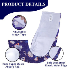 MICOOYO belly band dog wrap back view highlights snug fit and leak protection.