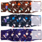 MICOOYO belly band dog wrap front view demonstrates secure, adjustable fit.