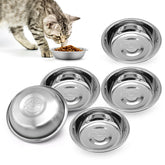 MicoSim stainless steel cat bowl top view for whisker-friendly dining