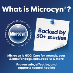 MicrocynAH hydrogel closeup showing soothing, moisturizing dimethicone layer.