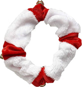 Midlee Christmas Plush Bell Collar X-Large on a dog for festive outings