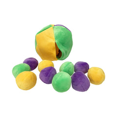 Midlee Hide a Ball dog puzzle toy ball pouch entices problem-solving during solo play.