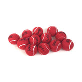 Midlee mini dog tennis balls red pack 12 front view for fetch with small dogs
