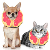MIDOG inflatable donut collar red XS front view showing soft protective recovery