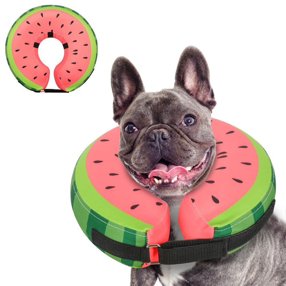 MIDOG soft inflatable donut e-collar closeup shows gentle healing support