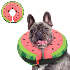 MIDOG soft inflatable donut e-collar closeup shows gentle healing support