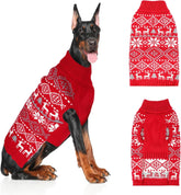 Midollarle extra-large dog Christmas sweater front view for cozy winter warmth