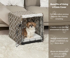 MidWest Homes for Pets 24-inch crate cover fits standard crates for secure setup.