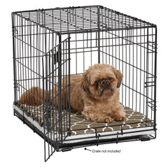MidWest Homes for Pets crate pad hidden zipper cover – easy removal for quick washing.