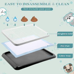 Mifoci dog potty tray detachable and washable top and chassis for easy cleaning