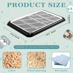 Mifoci dog potty tray grid inside channels waste away from paws