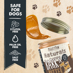 Mighty Paw Barkn Butter two-pack display highlights value and convenient packaging.