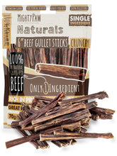 Mighty Paw beef gullet sticks 6in 30-pack product shot for long-lasting chew sessions.