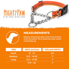 Mighty Paw collar martingale: dos anillas para adaptar entre entrenamiento y uso normal.