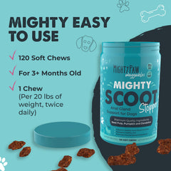 Mighty Paw Mighty Scoot pumpkin-infused fiber supports gentle digestion and anal health