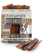 Mighty Paw Naturals beef gullet jerky packaging showcases quality and USA-made promise