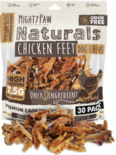 Mighty Paw Naturals chicken feet treats pack-30, ready for frequent rewarding sessions.