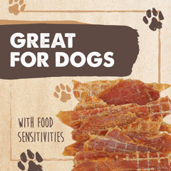 Mighty Paw Naturals Chicken Jerky puppy-chewing demonstrates safe, engaging boredom relief.