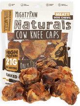 Mighty Paw Naturals cow knee cap pack—natural canine chew for enrichment.