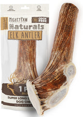 Mighty Paw Split Elk Antlers close-up showing a long-lasting chew for aggressive chewers.