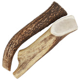 Mighty Paw split elk antlers pack 2 8-inch: long-lasting chew for aggressive chewers.