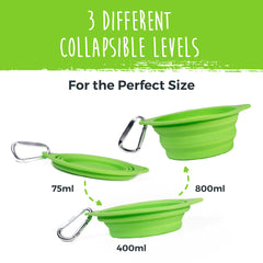 Mighty Paw Travel Dog Bowl Set leak-proof design protects gear.