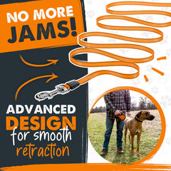 Mighty Paw U-shaped leash guide reducing tangles during play.