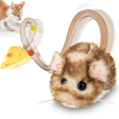 Migipaws Migimouse plush closeup shows soft fur for cozy indoor play.