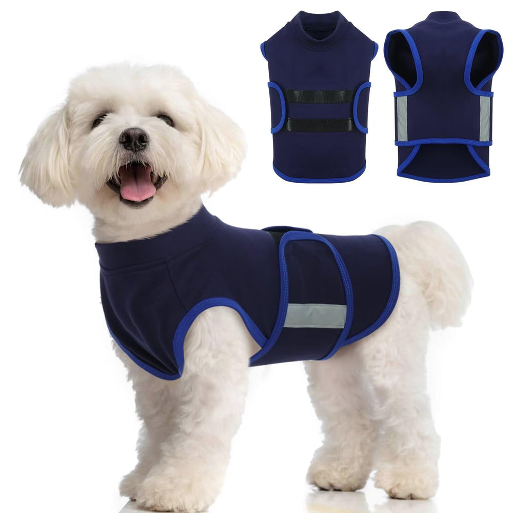 MIGOHI dog anxiety relief coat worn on dog for calming hug-like pressure