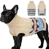 MIGOHI dog Christmas sweater front view shows festive knit and warmth