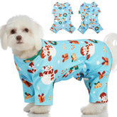 MIGOHI thermal dog pjs blue on-dog for warm comfort.