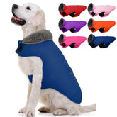 MIGOHI warm dog winter coat front view shows cozy fleece lining