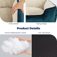 Miguel bed fluffy fiber fill—breathable, comforting support for pets.