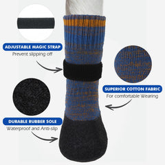 Mihachi anti-slip dog socks on paw illustrating breathable cotton upper