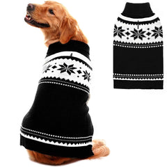 Mihachi dog sweater front view with colorful stripes showing warm soft knit for chilly walks.