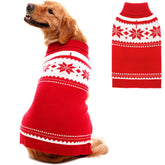 Mihachi dog sweater with colorful stripes—front view for warm, stylish winter strolls.