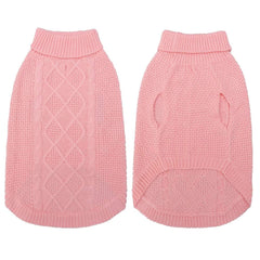 Mihachi dog sweater flesh-pink color adds cute style for winter outfits.