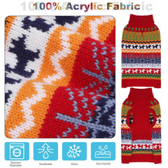 Mihachi dog sweater knit detail close-up reveals high-quality stitching