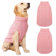 Mihachi dog sweater winter coat closeup shows premium warmth and knit quality.