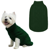 Mihachi turtleneck dog sweater close-up knit texture delivers cozy warmth.