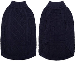 Mihachi turtleneck dog sweater back length 30in for proper fit.
