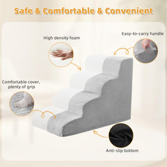 MIHIKK dog stairs bottom-non-slip points add stability on furniture.
