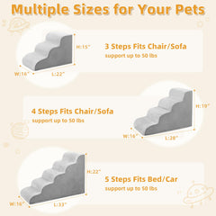 MIHIKK curved dog stairs side-profile highlights low-angle ramp for safer climbs.