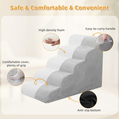 MIHIKK dog stairs multi-size-3-4-5 fits most beds and couches